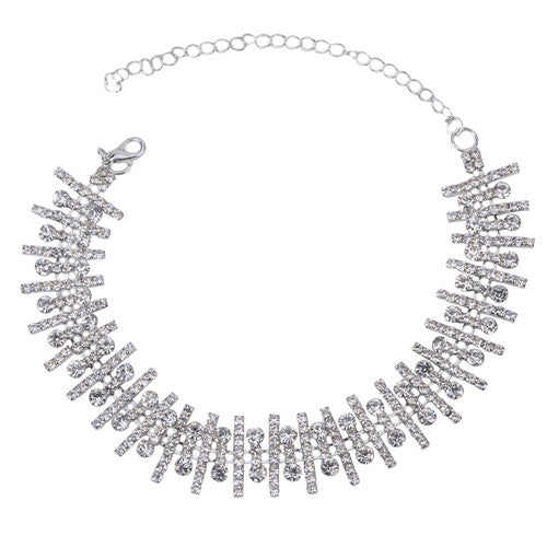 New Fashion Women 2017 Chocker Constraints Rhinestone Crystal Personality Neck Long  Chain Pendant Choker Necklaces Jewelry