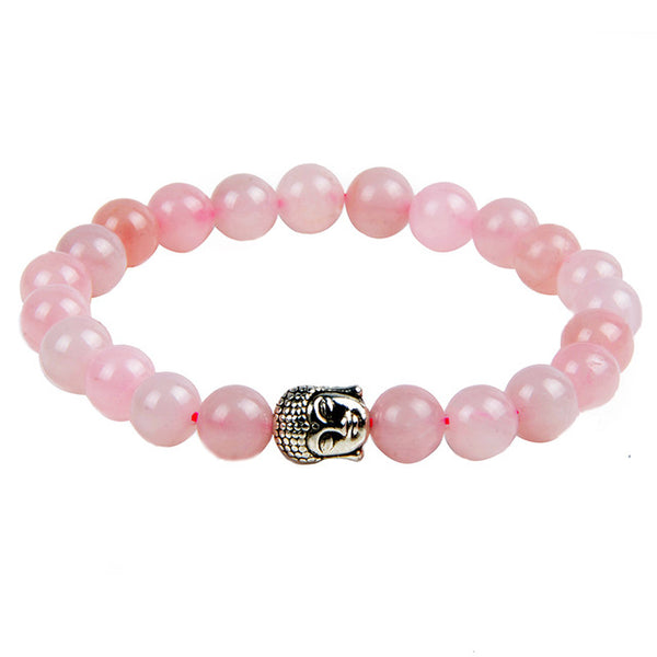 Chanfar Antique Silver Plated Buddha Bracelet Tiger Eye Lava Natural Stone Bracelet Bangle Women Men Jewelry Pulseras 2016