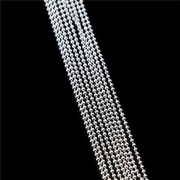 10pcs/lot 1 mm Metal Ball Bead Link Chains Gold Silver Plated For DIY Making Jewelry Necklace Bracelet Accessories