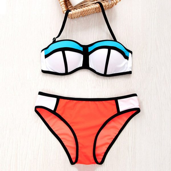 Sexy women swimsuit bikini set push up 2017 nylon brazilian beach female swimwear summer sport swim wear bathing suit biquini