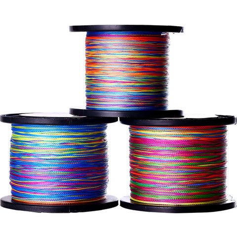 Sougayilang 500M Super Strong 12-72LB 4 Strands Multifilament PE Material Braided Wire Fishing Line Multi Color Line Tackle