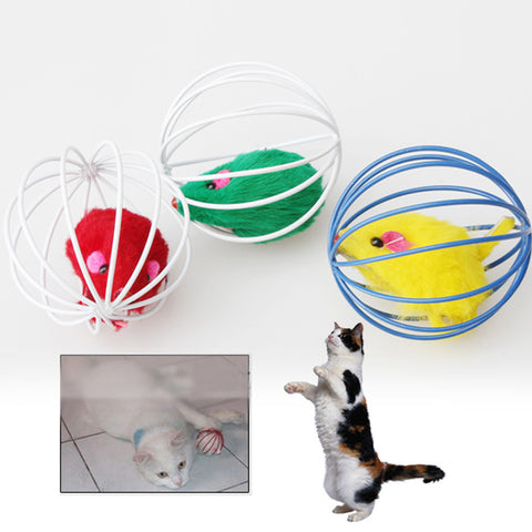 Cat Toys Lovely Ball Mouse Toys for Cats Feather Funny Playing Mice Mouse Toys Pet Animals Cute Plush Toy