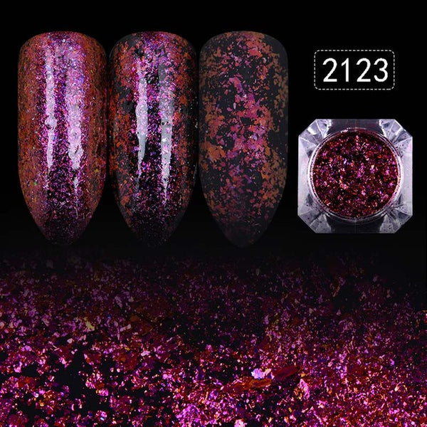 12 Colors Starry Sky Nail Glitters Powder 1 Box Gorgeous Nail Art Dust Shinning Sequins Nail Art Decorations