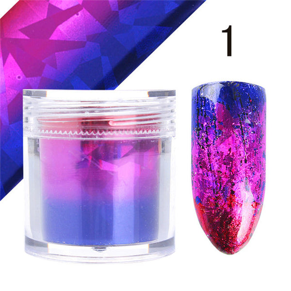 1 Roll Gradient Starry Nail Foil Paper Gold Red Pink Blue Manicure Nail Art Transfer Sticker 2.5*120cm Accessories