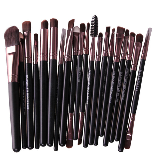 20Pcs Rose gold Makeup Brushes Set Pro Powder Blush Foundation Eyeshadow Eyeliner Lip Cosmetic Brush Beauty Make up Brushes Tool