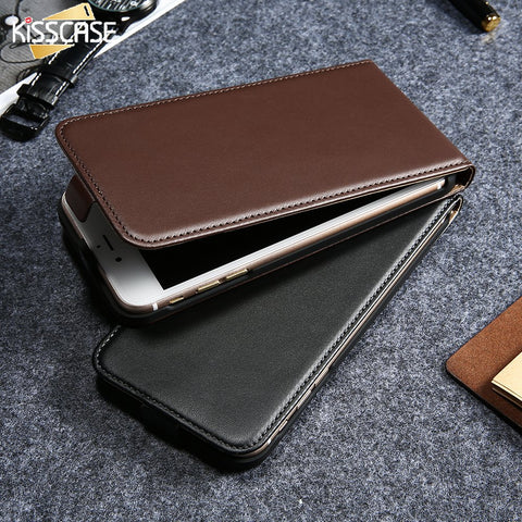 KISSCASE Vintage Flip PU Leather Case For iPhone 5 5s 6s 4s Phone Cases Cover Coque For iPhone 5s 4 4s 6 6s Plus 7 7Plus Fundas