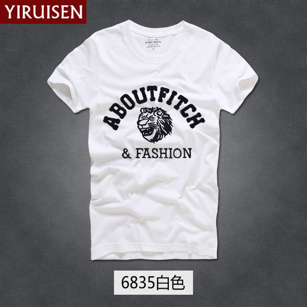 Mens T Shirts Fashion 2017 YiRuiSen Brand Men Short Sleeve T Shirt Men Casual 100% Cotton Tshirt Tops Camisetas Hombre Camisa