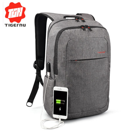 2017 Tigernu Canvas Men's Backpack Bag Brand 14.1Inch Laptop Notebook Mochila for Men Waterproof Back Pack school backpack bag