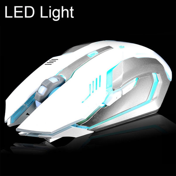X7 2.4GHz Wireless Rechargeable LED Backlit Mouse USB Optical 6 Buttons Ergonomic Silent Gaming Mouse Gamer 1600DPI PC Laptop