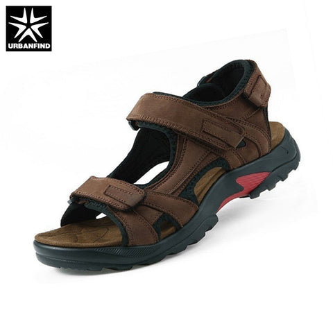 Top quality sandal 2017 men sandals summer genuine leather sandals men outdoor shoes men leather sandals plus size 46 47 48
