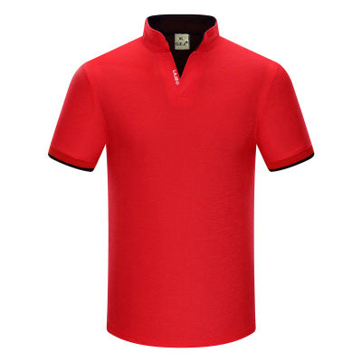 Q.E.J New 2016 Brand Solid Color Stand collar polo Shirt Summer  Men Casual Short-sleeve Slim Fit Men Polo Shirt Clothing