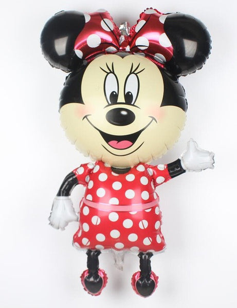 New! 112*64cm Red bowknot Mickey Minnie foil Balloons Classic kids Toys Birthday Wedding Party inflatable air balloons