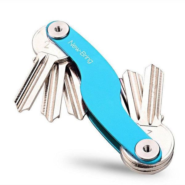 NewBring car key holder chain Smart Key Wallets ring collector housekeeper Oxide Aluminum DIY EDC Pocket key organizer smart