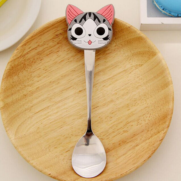 Kawaii 9Designs- Hello Kitty , Chi's Cat Etc. Spoon Kitchen toy set , Baby Kid's Dining Spoon , Stainless Salad Ice Cream Spoon