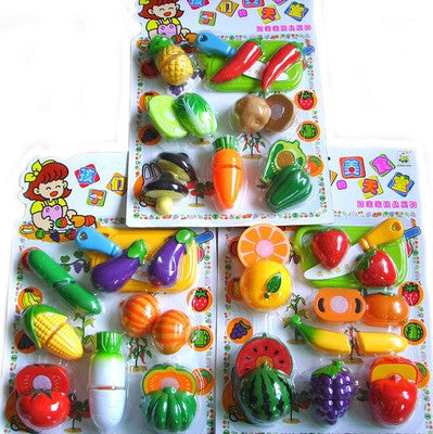 Kitchen Toys Plastic Vegetables Fruit Pretend Play Toys For Girl Children Kids