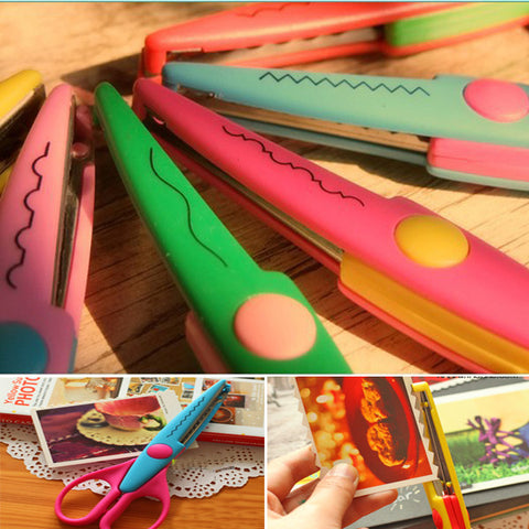 6pcs/Set High Quality Decorative Paper Edger Sewing Scissors Scrapbooking Craft Scissor Album Photos DIY