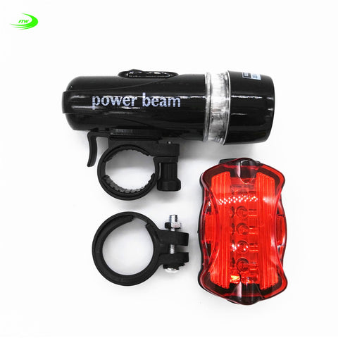 Waterproof Bike Bicycle Lights 5 LEDs Bike Bicycle Front Head Light + Safety Rear Flashlight Torch Lamp headlight accessory