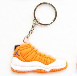 Mini Silicone Shoes Jordan 11 Keychain Key Chain Sneaker Car Key Holder Woman Men Bag Charm Accessories Key Rings Pendant Gifts