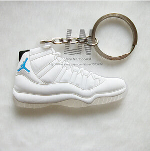 Mini Silicone Shoes Jordan 11 Keychain Key Chain Sneaker Car Key Holder Woman Men Bag Charm Accessories Key Rings Pendant Gifts