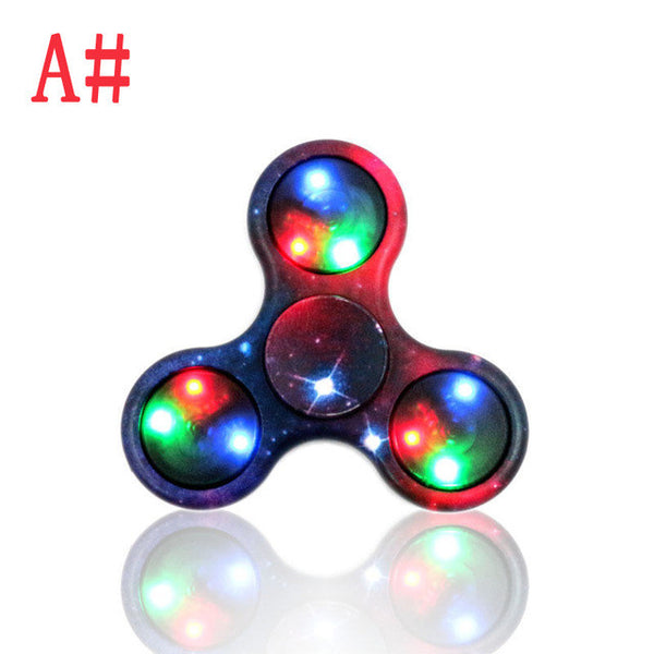 Multi Color LED Light Hand Spinner Fidget Plastic EDC Hand Spinner For Autism and ADHD Relief Focus Anxiety Stress Toys Gift