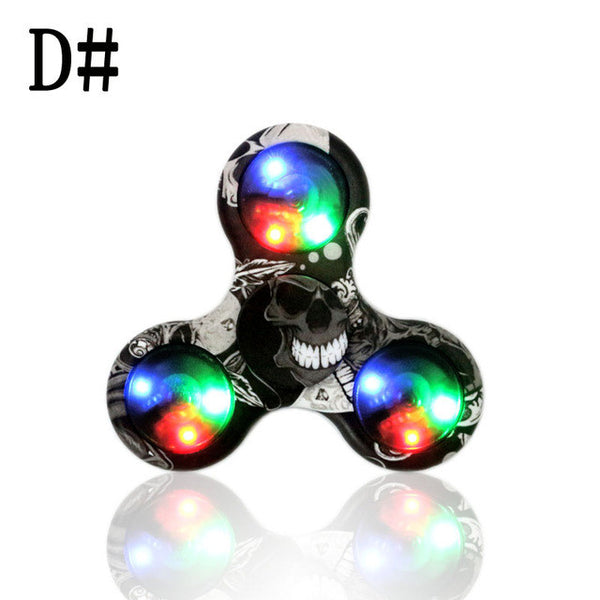 Multi Color LED Light Hand Spinner Fidget Plastic EDC Hand Spinner For Autism and ADHD Relief Focus Anxiety Stress Toys Gift