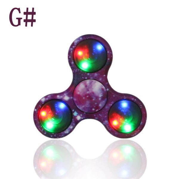 Multi Color LED Light Hand Spinner Fidget Plastic EDC Hand Spinner For Autism and ADHD Relief Focus Anxiety Stress Toys Gift