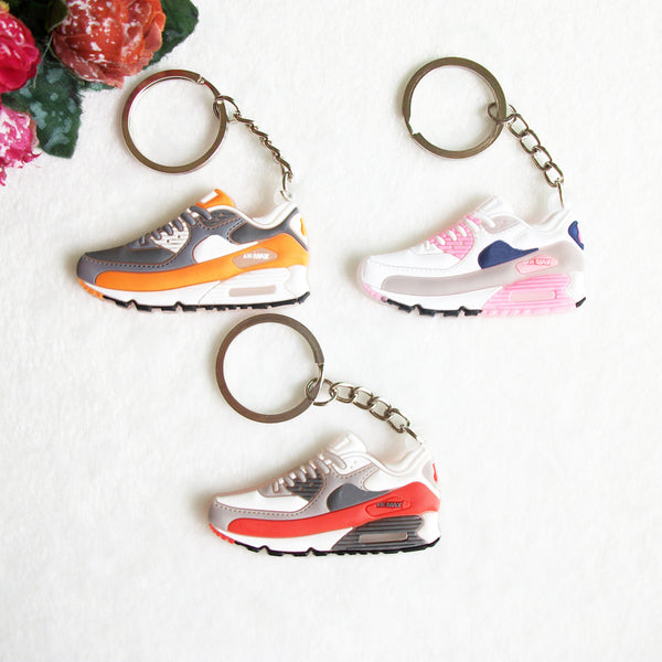 Mini Silicone Airer 90 Keychain Key Chain Jordan Shoes Sneaker Car Key Holder Woman Men Bag Charm Accessories Key Rings Pendant