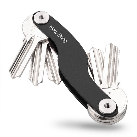 NewBring car key holder chain Smart Key Wallets ring collector housekeeper Oxide Aluminum DIY EDC Pocket key organizer smart