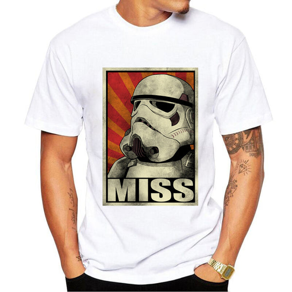 21kind 2017 Creative droids Printed Star War T-Shirt robot shirt Boy Novelty Men's sleeve T shirt Tops Fashion Tees Darth Vader