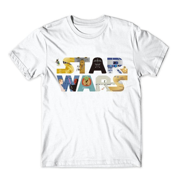 21kind 2017 Creative droids Printed Star War T-Shirt robot shirt Boy Novelty Men's sleeve T shirt Tops Fashion Tees Darth Vader