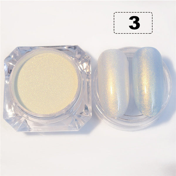 2g/Box BORN PRETTY Shining Nail Glitter Pearl Shimmer Nail Powder Nail Dust Powder 3 Colors Mermaid Manicure Nail Art Glitter