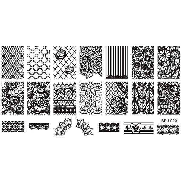 Born Pretty Nail Stamping Plates Lace Flower Animal Pattern Nail Art Stamp Stamping Template Image Plate Stencil Nails Tool