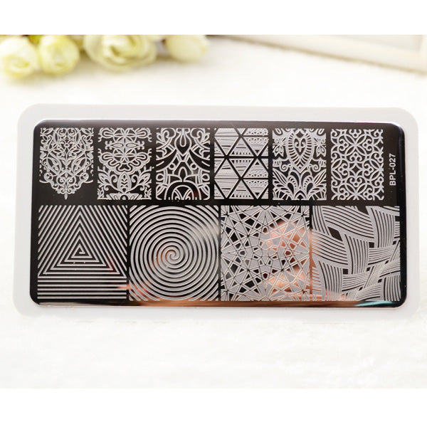 Born Pretty Nail Stamping Plates Lace Flower Animal Pattern Nail Art Stamp Stamping Template Image Plate Stencil Nails Tool