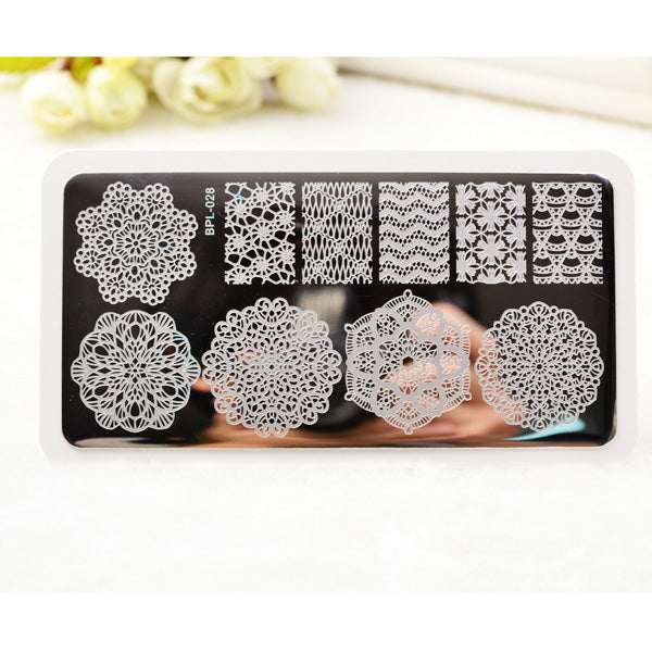 Born Pretty Nail Stamping Plates Lace Flower Animal Pattern Nail Art Stamp Stamping Template Image Plate Stencil Nails Tool