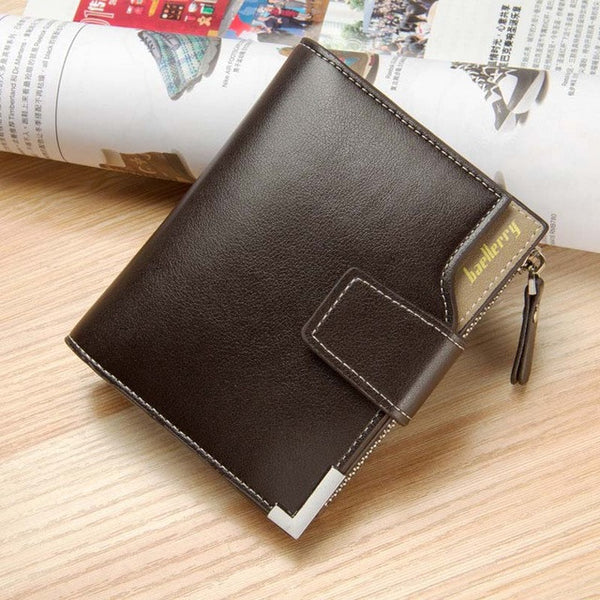 Fashion pu leather Men Short Wallet coin purse men card wallet men luxury brand wallet 3 Fold Male Purse Cards Holder Coin Purse