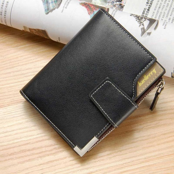 Fashion pu leather Men Short Wallet coin purse men card wallet men luxury brand wallet 3 Fold Male Purse Cards Holder Coin Purse