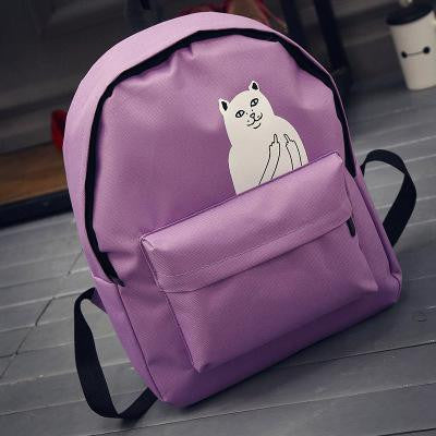 Lemon Kitten Japanese Cat Backpack For Women School Bag Canvas Teenage Girl Cartoon Backpack Mochila Escolar Women Backpack