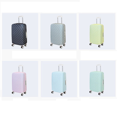 2017 travel accessories elastic luggage cover cover suitcase protective travel case cover dust-proof striped pattern solid color