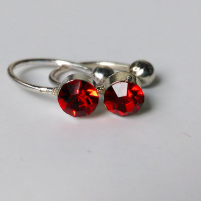 Hot Sale 16 Colors Clip On Earrings For Women 4mm Crystal Ear Cuff Jewelry Fake Piercing Zinc Alloy Ear Clips Oringe Girl Gift