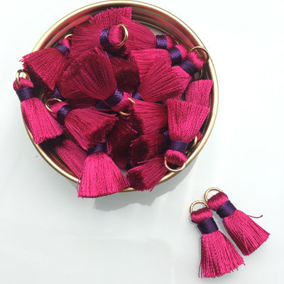 GUFEATHER/Tassel/20MM silk Brush earrings accessories/tassel for Hand made jewelry/jewelry findings/jewelry materials 10pcs/lot