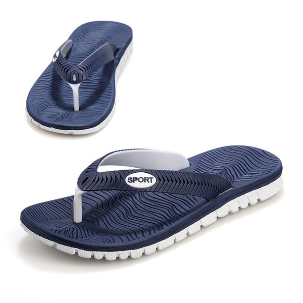 TOURSH Beach Casual Slippers Mens Flip Flops Summer Sandals Men Sandalias Playa Hombre Sandales Homme Black Size8.5 9.5 10