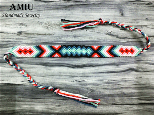 AMIU Handmade Bracelet Custom Tibetan Cotton Wrap Popular Woven Rope String Friendship Bracelets For Women Men Dropshipping