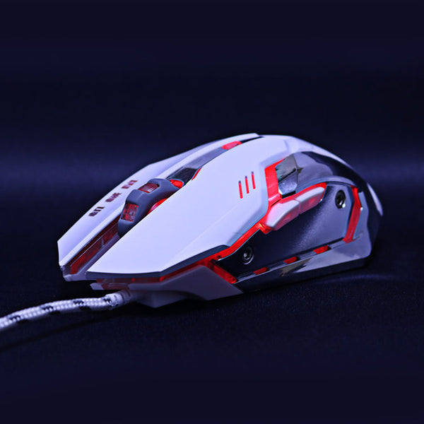 Gaming Mouse Ajustable 3200 DPI 6 Buttons Optical High-grade USB Wired Game Mouse Gamer 4 Color Breathing  Light