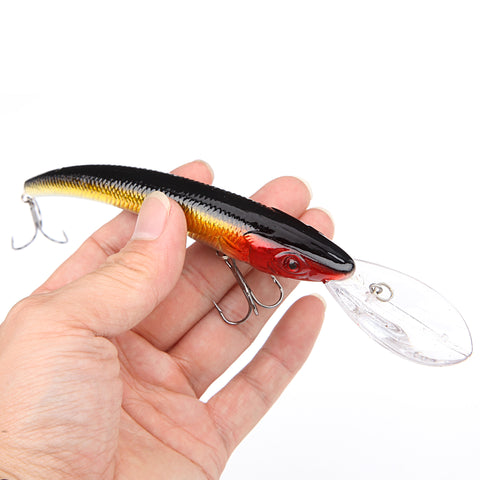 15.5cm 15.3g Minnow Fishing Lure Hard Artificial Swim Baits 3D Eye Swimbait Crankbait Artificial Bait Lures 4# Hook