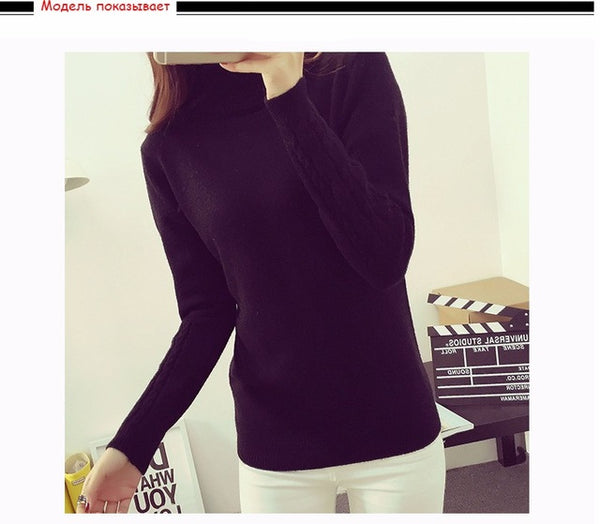 OHCLOTHING Hot 2017 Spring Autumn Winter Pullovers Fashion turtleneck Sweater Women twisted thickening slim pullover sweater