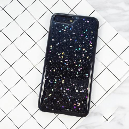 Bling Glitter Transparent Soft TPU Phone Case For iPhone 5 5S SE 6 6S 7 Plus Sparkling Stars Shinning Clear Phone Back Case