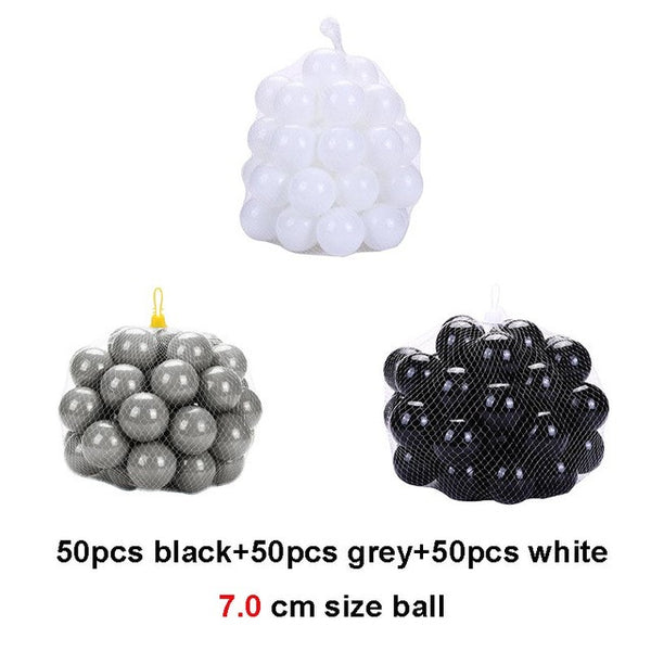 150pcs/lot Baby Anti Stress Ocean Ball BlacK Grey White Outdoor Fun & Sport Toy Balls For The Pool Pit Toys Balloons Kendama