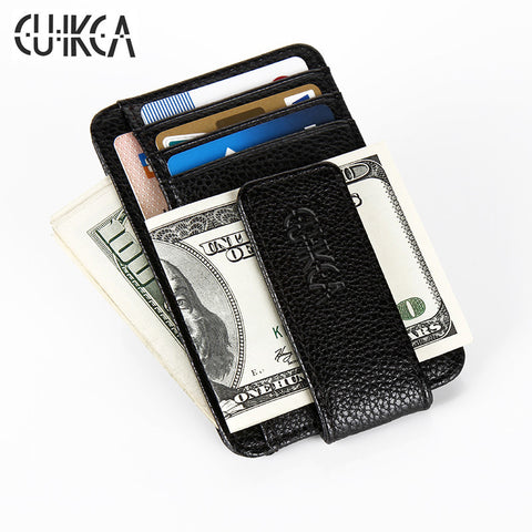 CUIKCA New Fashion Men Wallet Money Clip Magnet Clip Ultrathin Pocket Clamp Credit Card Case Mini Wallet Originality Wallet 999