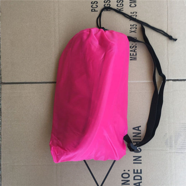 240*70cm Fast Inflatable Lazy bag Air Sleeping Bag Camping Portable Air Sofa Beach Bed Air Hammock Nylon Banana Sofa Lounger