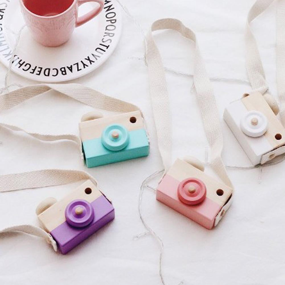 Children Fashion Clothing Accessory Baby Kids Cute Wood Camera Safe And Natural Toys
